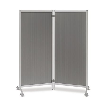 Paperflow Mobile Trennwand Alufarben - mit Alurahmen