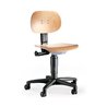 Taurosit Arbeitsstuhl mit Doppelrollen Höhe 420 - 550 mm Holz