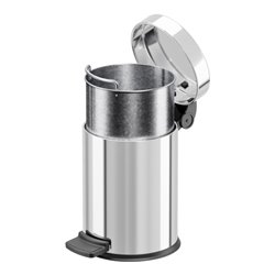 Hailo Solid 4, Tret-Kosmetik-Mülleimer, 3 l Edelstahl