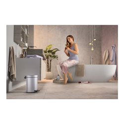 Hailo Solid 4, Tret-Kosmetik-Mülleimer, 3 l Edelstahl