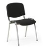 Taurosit Polsterstuhl stapelbar Bezug Schwarz Gestell verchromt