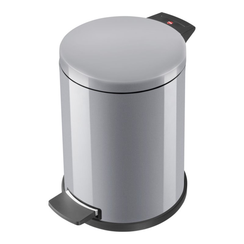 Hailo Solid 14, Tret-Mülleimer, 12 l Silber