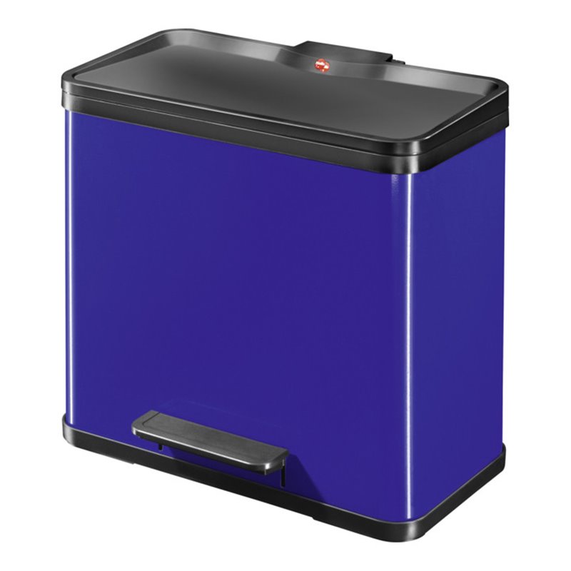 Hailo Tret-Abfalltrenner öko duo 30 Stahlbl. blau 19 Liter+11 Liter