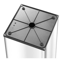 Hailo Großraum-Abfallbox Big Box Touch 80 silber