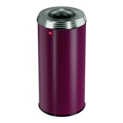 Hailo ProfiLine Safe pro 50 Bordeaux-Rot Flammenlöschender Papierkorb