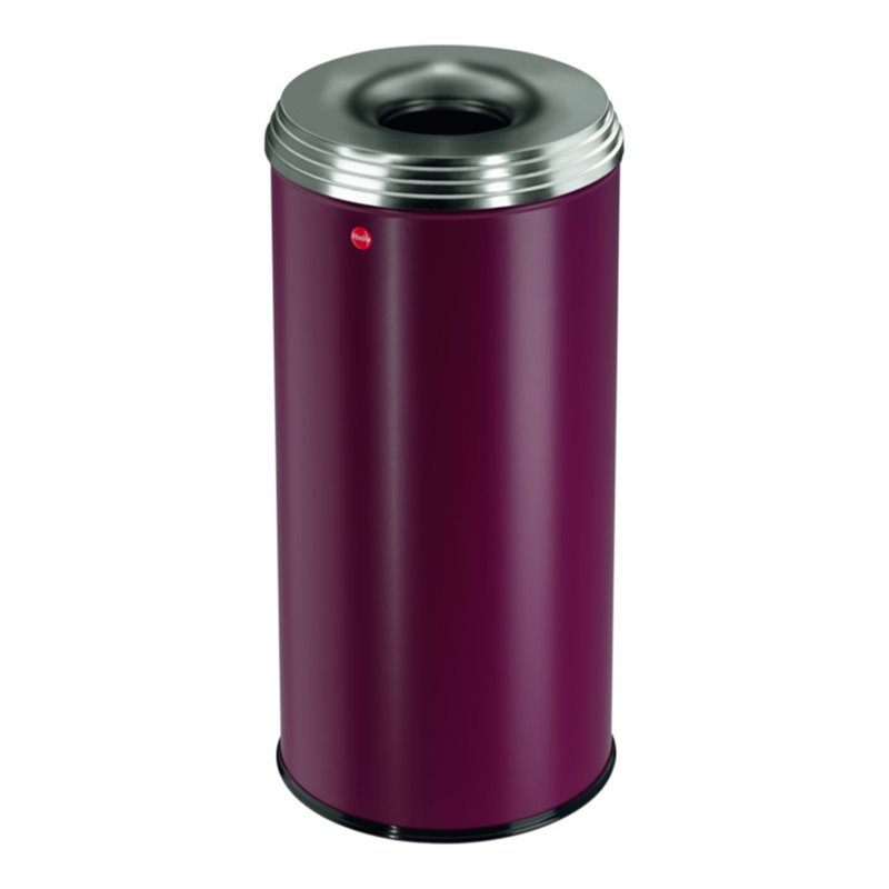 Hailo ProfiLine Safe pro 50 Bordeaux-Rot Flammenlöschender Papierkorb