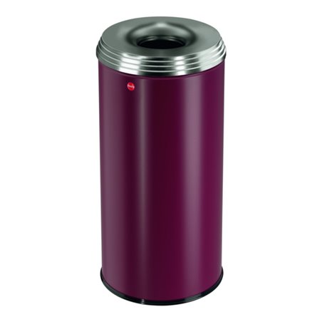 Hailo ProfiLine Safe pro 50 Bordeaux-Rot Flammenlöschender Papierkorb