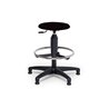 Taurosit Hocker mit Fußgleitern Höhe 590 - 840 mm Kunstlederpolsterung Schwarz