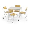 Taurotrade Tisch-Stuhl-Kombination ECO Tisch 800 x 800mm + 4 x Stapelstuhl ECO