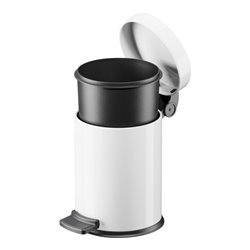 Hailo Solid 4, Tret-Kosmetik-Mülleimer, 4 l Weiß 