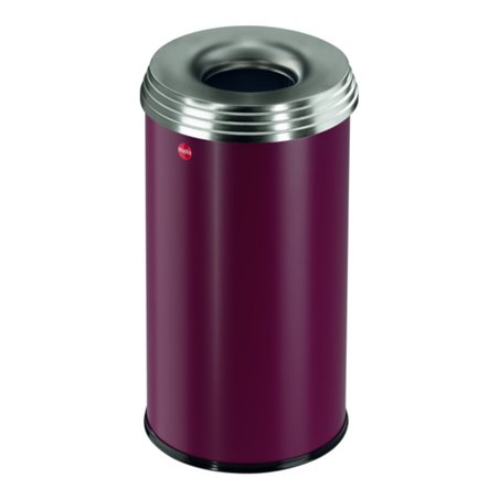 Hailo ProfiLine Safe pro 20 Bordeaux-Rot Flammenlöschender Papierkorb