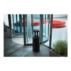 Hailo ProfiLine Combi Plus 50, Ascher-Papierkorb-Kombination, 45 ltr, Schwarz