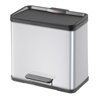 Hailo Tret-Abfalltrenner öko duo 30 Stahlbl. silber 19 Liter+11 Liter