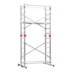 Hailo 1-2-3 500 Combi Alu-Gerüst mit Ein-Hand-Schnellverschluss