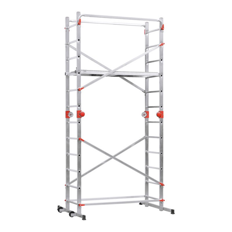 Hailo 1-2-3 500 Combi Alu-Gerüst mit Ein-Hand-Schnellverschluss