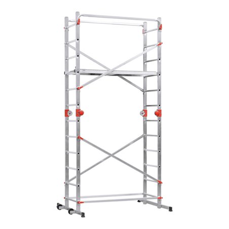 Hailo 1-2-3 500 Combi Alu-Gerüst mit Ein-Hand-Schnellverschluss