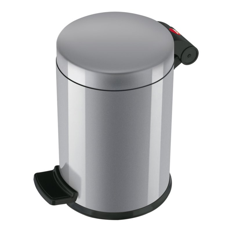 Hailo Solid 4, Tret-Kosmetik-Mülleimer, 4 l Silber