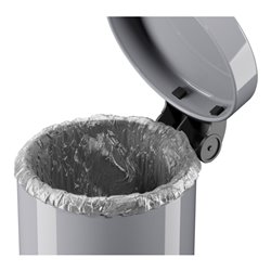 Hailo Solid 4, Tret-Kosmetik-Mülleimer, 4 l Silber