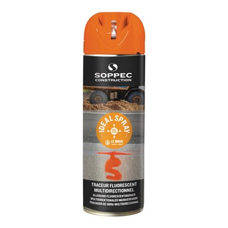 Soppec Markierungsspray Ideal 500 ml für alle Untergründe leuchorange