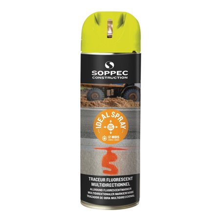 Soppec Markierungsspray Ideal 500 ml für alle Untergründe leuchgelb