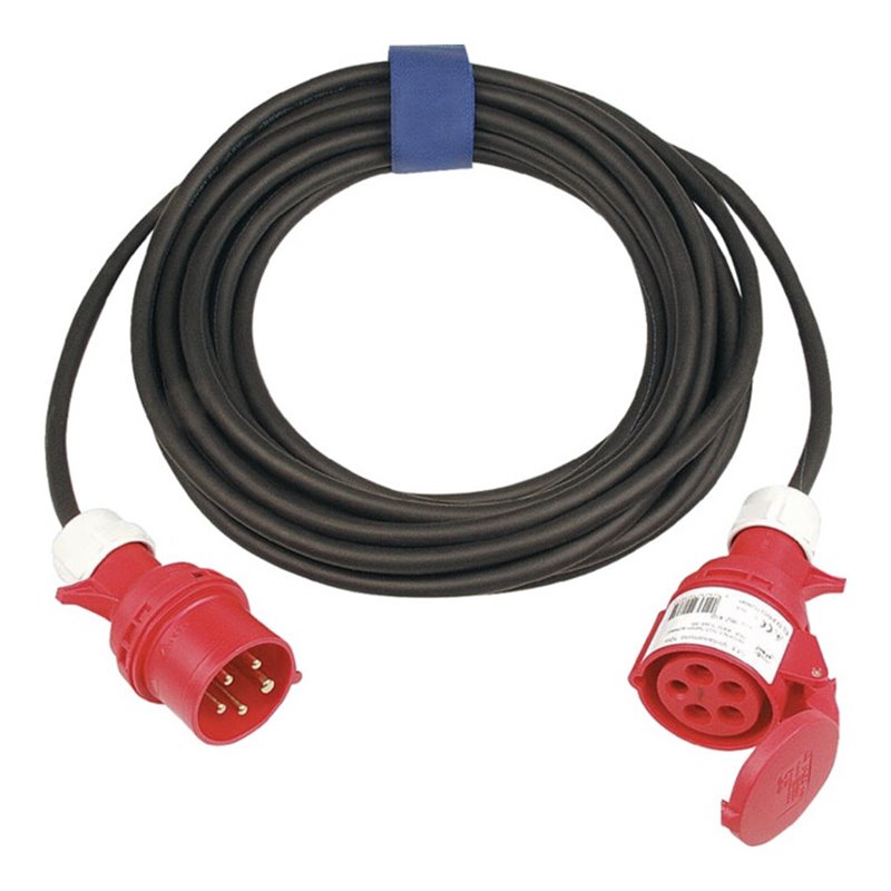CEE-Verlängerung 16A 400V 6h L.10m H07RN-F 5x1,5mm2 5polig Kragen-Steckvorr.IP44