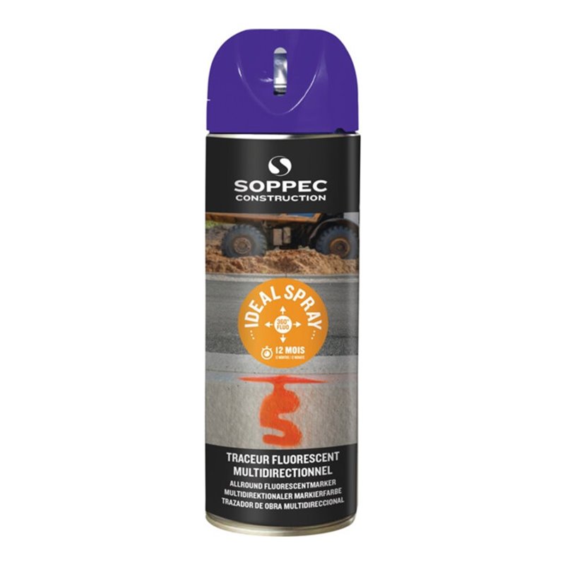 Soppec Markierungsspray Ideal 500 ml für alle Untergründe leuchtblau