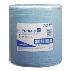Putztuch WYPALL L20 EXTRA,7347 L.380xB.330mm 2-lagig,perforiert,blau,verleimt