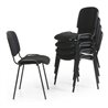 Taurosit Polsterstuhl stapelbar Bezug Schwarz Gestell Schwarz VE 4 Stück