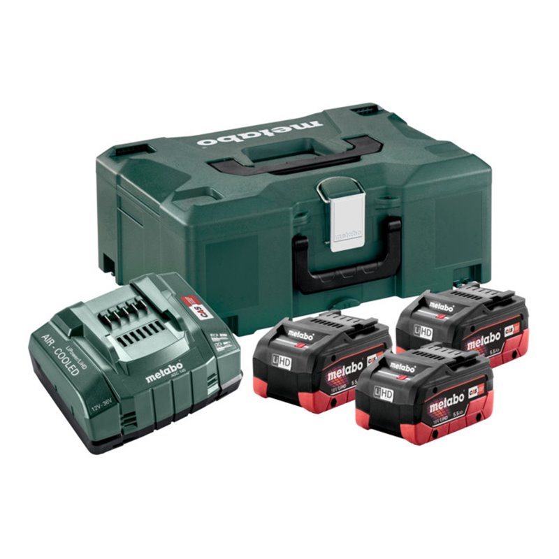 Metabo Basis Set 3 x LiHD 5.5 Ah + metaBOX 145