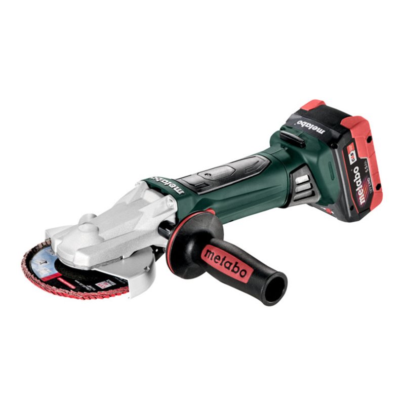 Metabo Akku-Flachkopf-Winkelschleifer WF 18 LTX 125 Quick metaBOX 165 L 18V 2x5.5Ah LiHD + ASC 145