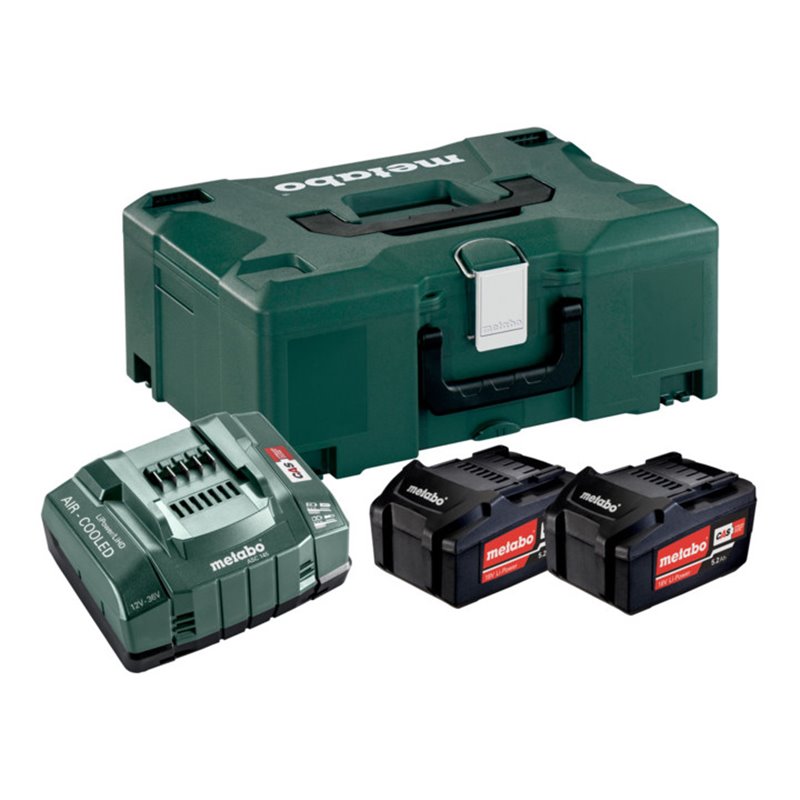 Metabo Basis-Set 2 x 5.2 Ah + metaBOX 145