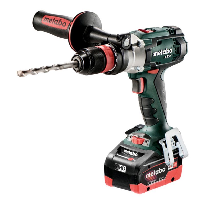 Metabo Akku-Schlagbohrmaschine SB 18 LTX Quick Kunststoffkoffer + 2x18V/5.5Ah LiHD + ASC 30-36 V