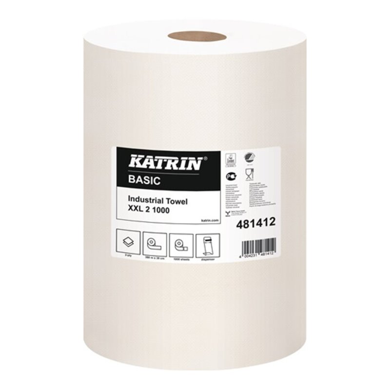 Umweltrolle naturweiß 2-lagig 38x38cm 1000 Bl.