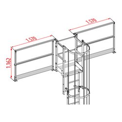 Hymer Geländer links für Ausstieg