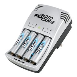 Ansmann Ansmann Akkusteckerladegerät für 2-4Microakkus +4NiMH-Akkus +4NiMH-Akkus