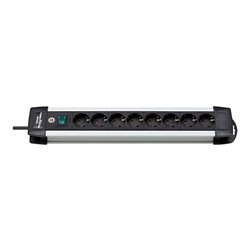 Premium-Alu-Line Steckdosenleiste 8-fach 3m H05VV-F 3G1,5