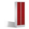 C+P Fächerschrank Classic auf Sockel, 6 Fächer, H1800xB610xT500mm Front Rubinrot Korpus Lichtgrau