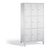 C+P Fächerschrank Classic auf Füßen, 9 Fächer, H1850xB900xT500mm Front Lichtgrau Korpus Lichtgrau