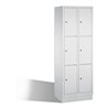 C+P Fächerschrank Classic auf Sockel, 6 Fächer, H1800xB610xT500mm Front Lichtgrau Korpus Lichtgrau