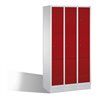 C+P Fächerschrank Classic auf Sockel, 9 Fächer, H1800xB900xT500mm Front Rubinrot Korpus Lichtgrau