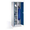 C+P Wäsche-Spind Classic auf Sockel, 2 Abteile, H1800xB610xT500 mm Front Enzianblau Korpus Lichtgrau
