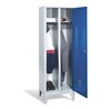 C+P Doppelspind Classic auf Füßen, für 1 Person, H1850xB610xT500mm Front Enzianblau Korpus Lichtgrau