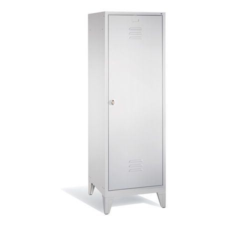 C+P Doppelspind Classic auf Füßen, für 1 Person, H1850xB610xT500mm Front Lichtgrau Korpus Lichtgrau