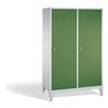 C+P Doppelspind Classic auf Füßen, für 2 Personen, H1850xB1190xT500mm Front Resedagrün Korpus Lichtgrau