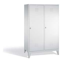 C+P Doppelspind Classic auf Füßen, für 2 Personen, H1850xB1190xT500mm Front Lichtgrau Korpus Lichtgrau