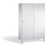 C+P Doppelspind Classic auf Füßen, für 2 Personen, H1850xB1190xT500mm Front Lichtgrau Korpus Lichtgrau