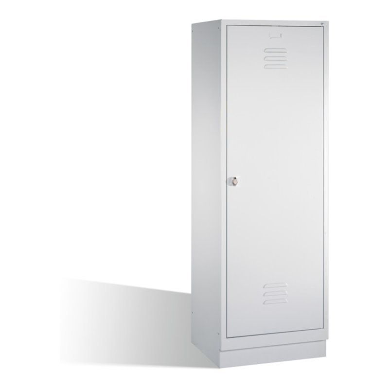 C+P Doppelspind Classic auf Sockel, für 1 Person, H1800xB610xT500mm Front Lichtgrau Korpus Lichtgrau