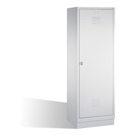 C+P Doppelspind Classic auf Sockel, für 1 Person, H1800xB610xT500mm Front Lichtgrau Korpus Lichtgrau