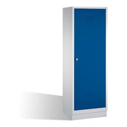 C+P Doppelspind Classic auf Sockel, für 1 Person, H1800xB610xT500mm Front Enzianblau Korpus Lichtgrau
