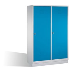 C+P Doppelspind Classic auf Sockel, für 2 Personen, H1800xB1190xT500mm Front Lichtblau Korpus Lichtgrau